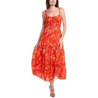 Taylor womens Chiffon Burnout Maxi Dress, 10, Red - Walmart.com