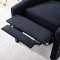 thumbnail image 6 of 27" Wide Manual Wingback Recliner Chair, Vintage Accent Chair, Recliner Chair with Nailhead Trim and Birch Legs, Tufted Single Sofa Chair, for Home, Living Room, Office, Bedroom, Black, 6 of 7