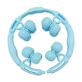 thumbnail image 4 of Zentra 16 Roues Rouleau de Jambe Rouleau de Muscle Poignets Portable à Main Mollets Cuisses Massage Bleu, 4 of 10