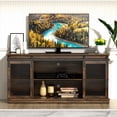 thumbnail image 4 of Vineego TV Stand 58" Rustic Farmhouse TV Stand with Sliding Gridding Door and Adjustable Shelves for TVs up to 65", Rustic Brown, 4 of 9