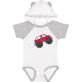 thumbnail image 3 of Inktastic Red Monster Truck Action Boys or Girls Baby Bodysuit, 3 of 5