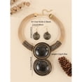 thumbnail image 3 of Aluminum Wire Jewelry Resin Round Bead Necklace and Earring Set for Women Colorful Fashion Costume Accessory for Weddings Parties Everyday Wear, 3 of 3