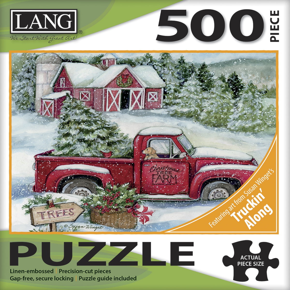 Jigsaw Puzzle 500 Pieces 24"X18"Santa's Truck