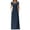 Navy Blue, variant on Cuteduck Women's Maxi Dresses Short Sleeve Long Casual Dresses Loose Plain with Pockets S-XXL