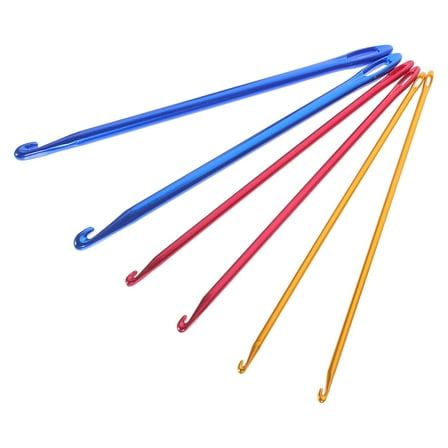 CRILSTYLEO 6 Pcs Extra Long Crochet Needles Assorted Color for Needlework Projects for Children