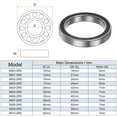 thumbnail image 2 of Uxcell 6807-2RS Ball Bearings 35mmx47mmx7mm Chrome Steel Double Sealed 10 Pack, 2 of 6
