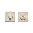 thumbnail image 1 of Square Single Cylinder Deadbolt with Adjustable Latch & Round Corner Full Lip Strike, Satin Nickel, 1 of 1