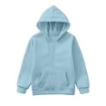 thumbnail image 5 of Tisuna Toddler Hoodies Boys Casual Long Sleeve Hoodie Teen And Youth Solid Color School Wear Pullovers Size 11-12 Years, 5 of 7