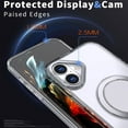 thumbnail image 2 of KOMI Étui Anneau Magnétique pour iPhone 16 Plus, Compatible avec MagSafe avec Support Anneau à 360°, Étui de Protection Antichoc pour iPhone 16 Plus Transparent, 2 of 5