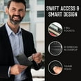 thumbnail image 5 of RFID Blocking Wallet For Men Bifold Soft Black Genuine Nappa Leather, 5 of 8