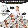 thumbnail image 3 of Basketball and Lightning White Pattern Teens Toddler Nap Mat with Pillow, Sleeping Mat Bag for Preschool Daycare 51"x22", 3 of 6