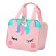 thumbnail image 3 of Kids Lunch Bag Preschool Students Cartoon Portable Insulated Thermal Lunch Box Bag Pink, 3 of 5