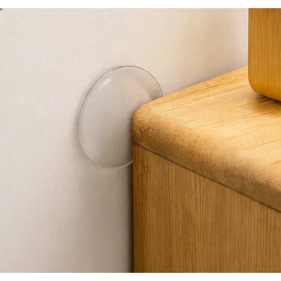 Door stoppers,Wall Protector for Door Knobs, 2-Inch - Clear Self-Adhesive Door Stopper Guards - Quiet Rubber Bumpers for Wall Protection, 6-Pack