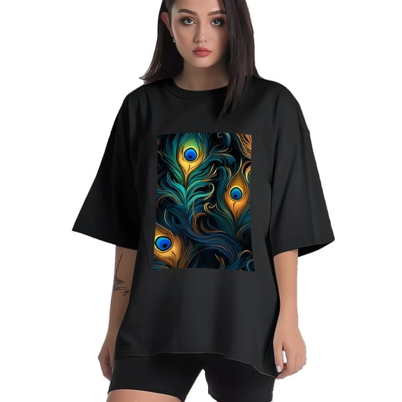 Plus Size Shirt for Women Black Tops for Women Short Sleeves Shirt for Women Summer Landscape T Shirt Oversized Shirt for Women S
