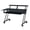 Black, variant on 47" Music Recording Studio Desk with 61-Key Sliding Keyboard Tray, Yellow/Black Computer Workstation with Monitor Shelf and Caster Wheels