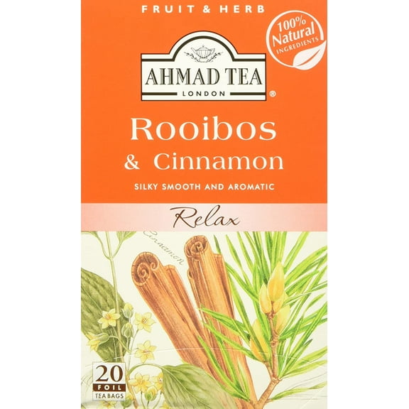 Ahmad Tea Tea Infusion, Rooibos & Cinnamon, 30G, 20 Count