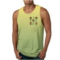 thumbnail image 1 of Camiseta sin mangas de cuello redondo para hombre, informal, a la moda, sin mangas, con estampado, cuello redondo, deportiva, de poliéster, 1 of 4