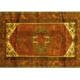 thumbnail image 1 of Ahgly Company Machine Washable Indoor Rectangle Persian Yellow Traditional Area Rugs, 5' x 7', 1 of 4