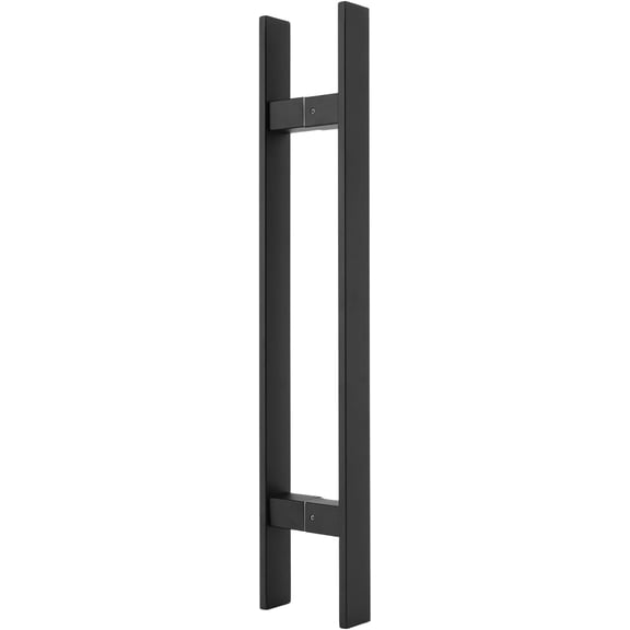 23In Long 304 Stainless Steel Door Handle, Frosted Baking Paint Process Commercial Modern Door Pull Handle, for Doors with a Thickness of 12 mm, Black