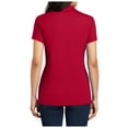 thumbnail image 4 of Yellow Rooster Womens Short Sleeve Rapid Dry Mesh Polo Engine Red M, 4 of 4