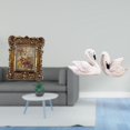 thumbnail image 2 of Marco de fotos de cisne de resina floral tallado a mano, soporte para fotos, estatuas de cisne antiguas de mesa para montar en la pared, figuras para, 2 of 8