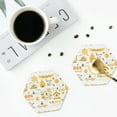 thumbnail image 5 of Disketp Farm Bee Cute Honey Funny Coasters,4 Pcs Leather Coasters With Holder, Perfect Housewarming Hostess Gifts,Protect Furniture From Water Marks Scratch And Damage, 5 of 9
