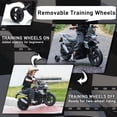 thumbnail image 5 of Licensed BMW G310 24V Electric Ride On Motorcycle for Kids with Inflatable Rubber Tires & Training Wheels, Quiet Brushless Driven Motors, Up to 12.5 mph, PU Leather Seat, Rear Braking, Black, 5 of 7