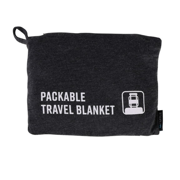 G-Force Jersey Knit Unisex Cotton and Polyester Travel Blanket, Grey