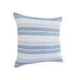 thumbnail image 3 of Laddha Home Designs Handwoven Coastal Chevron Throw Pillows - 18" - Blue and Cream - Set of 4, 3 of 9