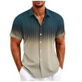 thumbnail image 1 of SHIXIAOO Chemise Décontractée de Printemps pour Hommes à Col Rabattu Imprimé Complet Manches Courtes de Plage Chemise de Vacances Extérieure T-Shirt Surdimensionné pour Hommes Chemises de Travail Décontractées pour Hommes, 1 of 5