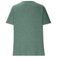 thumbnail image 5 of BSDJILFG Ribbed Tops for Women Short Sleeve Shirt Summer Dressy Lace Tunic Eyelet Embroidered Tees Curved Hem Loose Fit Workwear Streetwear Blouse, 5 of 7