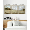 thumbnail image 7 of Retro 11x14in3pcs Natural Framed Landscape Wall Art Large Grassland Wall Prints Classic Vintage Farmhouse Wall Decor for Living Room Bedroom, 7 of 7