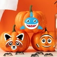thumbnail image 6 of Joyfy 18 Packs Halloween Pumpkin Decorations Kit for Kids,Foam Pumpkin Face Stickers Halloween Party Supplies Halloween Favors Pumpkin Painting Kit, 6 of 8