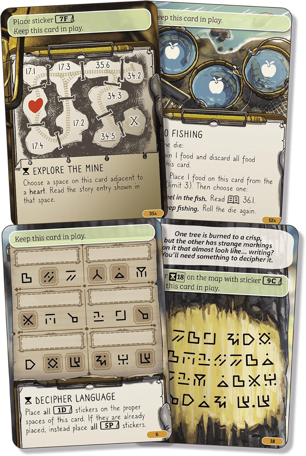 Cozy Stickerville Family Strategy Board Game for Ages 8+, from Asmodee