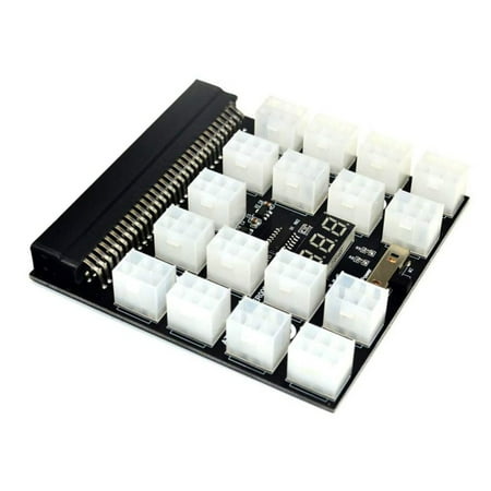 

cusimax Vokmon Server Power Adapter Power Supply Breakout Board 12 17x6pin adapter 12V server power PCI-E Output Adapter Board with Manual Switch