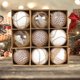 thumbnail image 5 of 9 Uds. de adornos de bolas de Navidad, decoración navideña de 8cm, decoraciones colgantes para de Navidad para festivales, corona interior para Estilo B BLESIY Bolas colgantes de árbol, 5 of 8