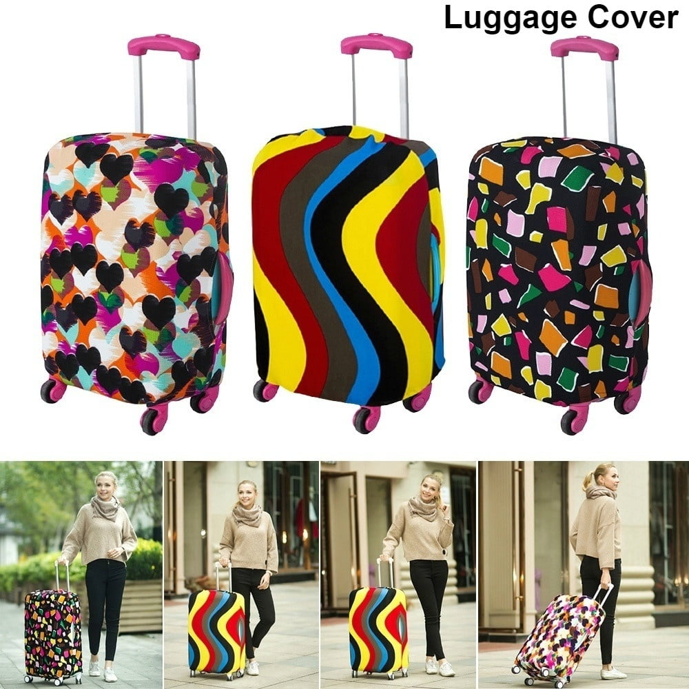 Pop Hot Air Balloons Travel Luggage Cover Suitcase Protector Washable Zipper Baggage Cover