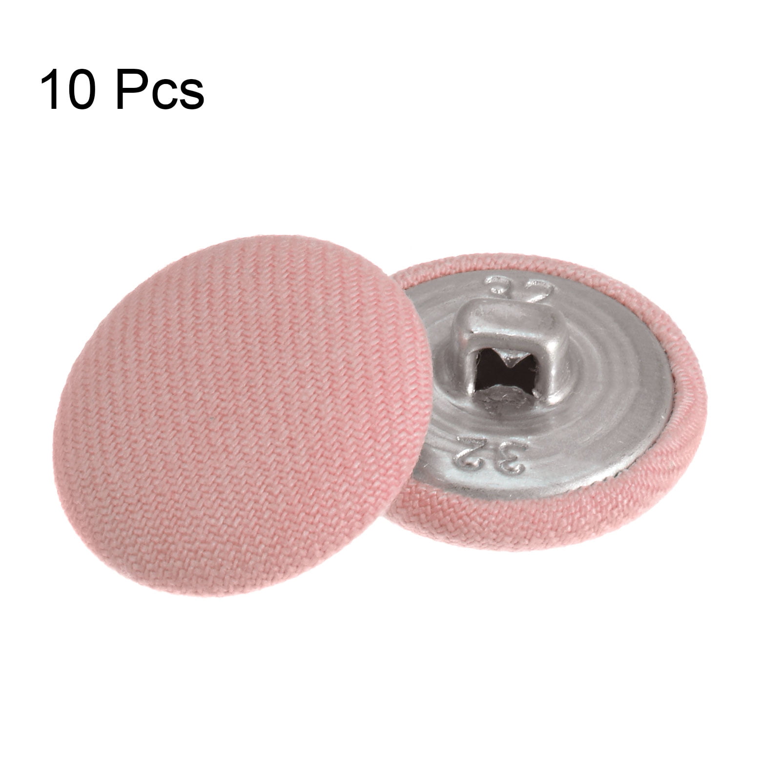 PU Fabric Cover Button Fake Leather Covered Metal Shank Button for