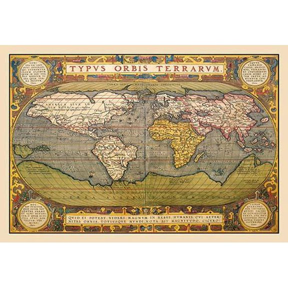 World Map-Fine Art Canvas Print (20" x 30")