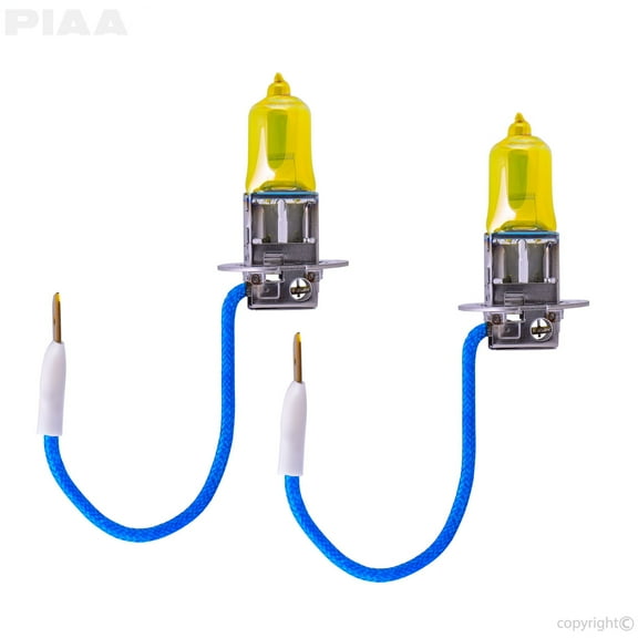 PIAA 22-13403 H3 Solar Yellow Replacement Bulb; 12V; 55W; 3900K; Twin Pack;