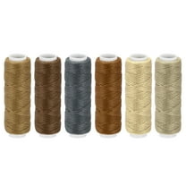Uxcell 13 Yards 150D/0.8mm Various Brown Leather Sewing Thread Set Polyester Waxed Cords 6 Pack