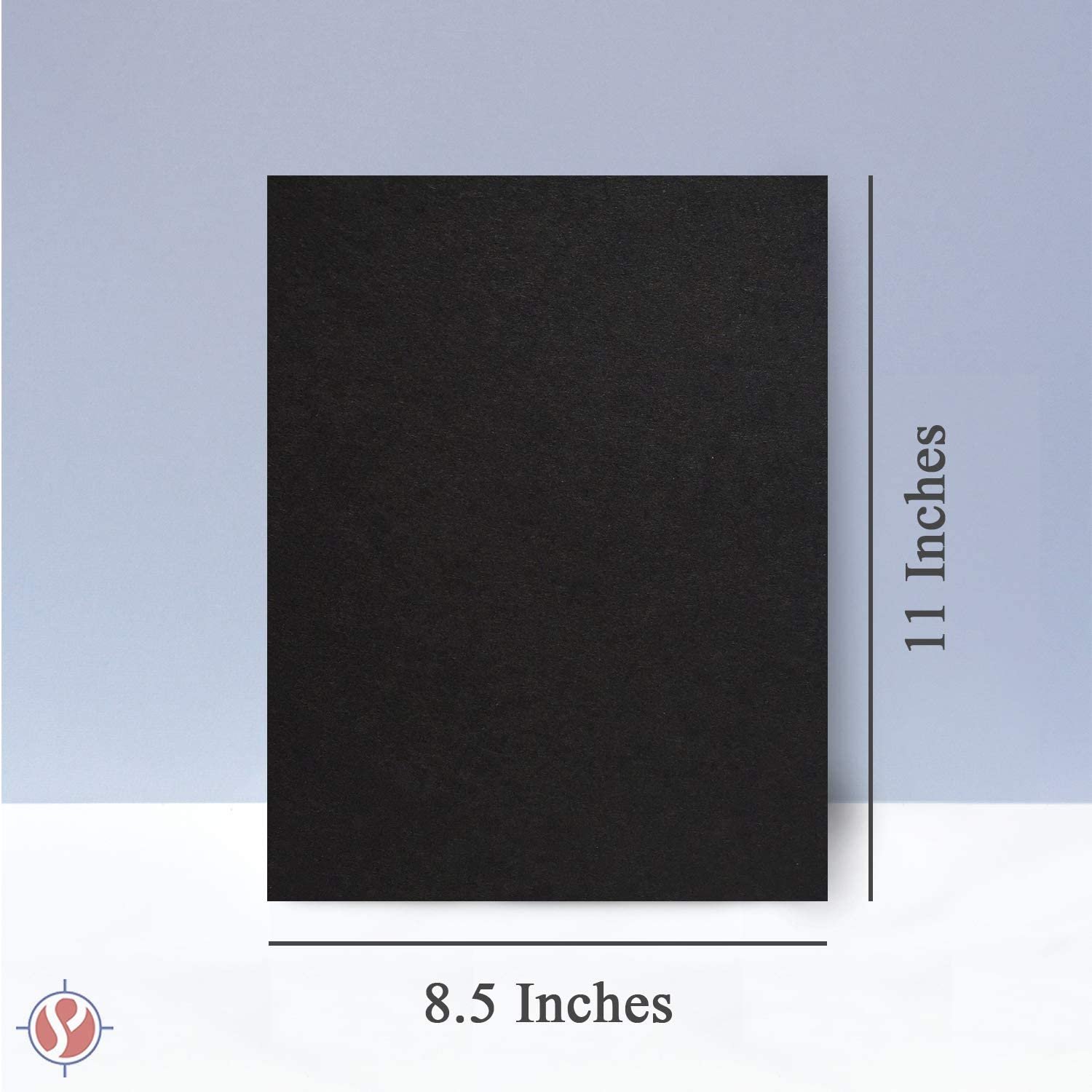 Black Cardstock Paper – Great Card Stock for Scrap-Booking, Cards, Stationery Arts and Crafts | 8.5 x 11 | 100lb Heavyweight Cover | 25 Sheets per Pack