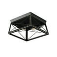 thumbnail image 2 of Farmhouse Flush Mount LED Ceiling Light - 60W Chandelier Industrial Pendant Lamp E26 - for Hallway, Entryway, Kitchen, Foyer, 2 of 12