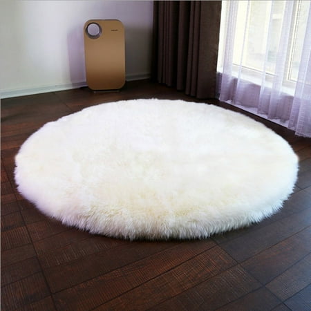 Super Soft Faux Sheepskin Fur Area Rugs, White Faux Fur Rug Bedroom