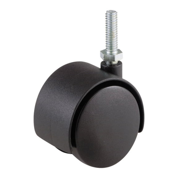 Shepherd Hardware 9733 2 in. Twin Wheel Stem Caster- Black