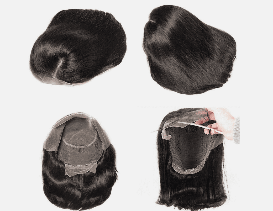 Black Straight Hair Heat Resistant Short Bob Synthetic Lace Front Wigs Glueless