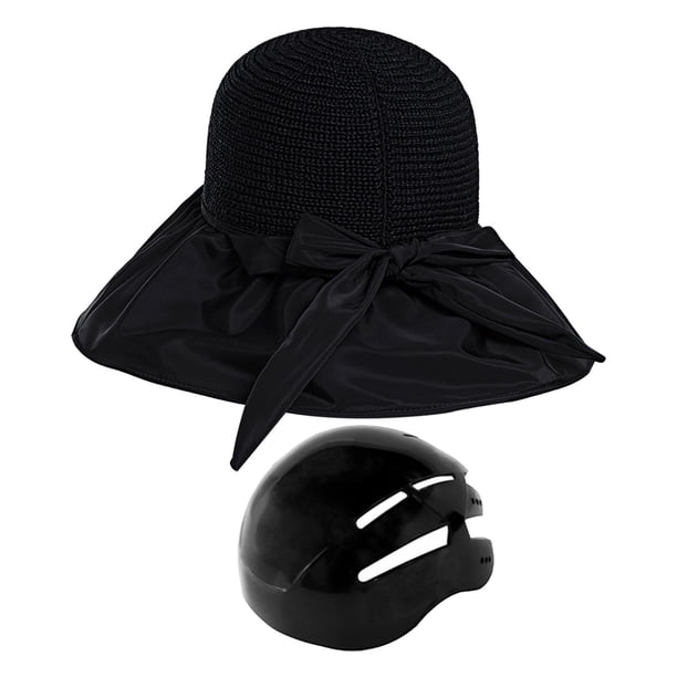 Casco de bicicleta Casco de surf Sombrero de pescador Sombrero para el sol cómodo Sombrero moderno Tipo casco Negro
