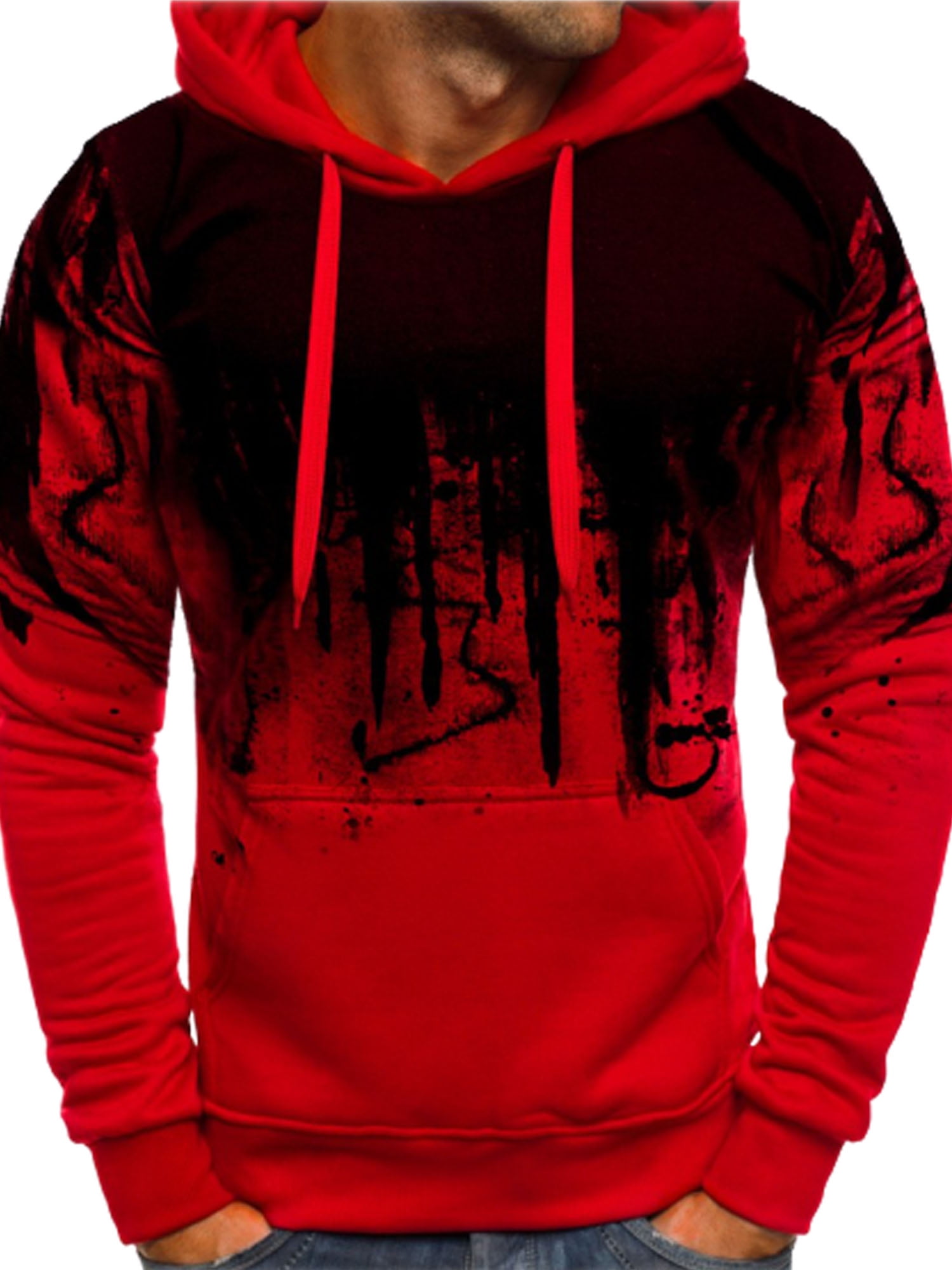 red zip up hoodie walmart