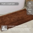 thumbnail image 4 of Home Weavers Classy Bathmat 100% Cotton Tufted Bath Rug, Extra Soft and Absorbent Bath Rugs, Machine Washable bath rugs for Bathroom, 24"x40" Rectangle, Chocolate, 4 of 10