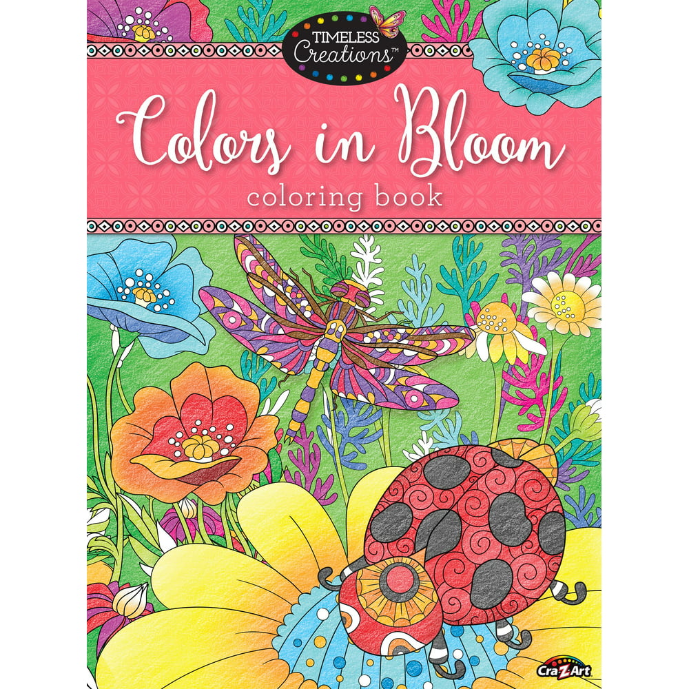 Cra-Z-Art Timeless Creations Coloring Book, Colors in Bloom, 64 Pages ...